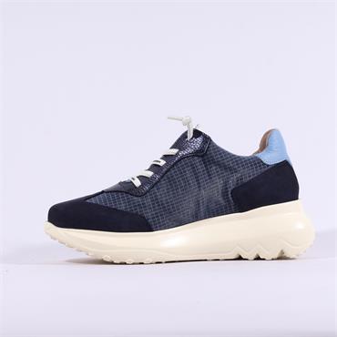 Wonders Ultrafly Bungee Wedge Trainer - Navy